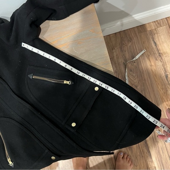 J. Crew Black Chateau Parka Italian Stadium Cloth Wool Jacket - Picture 10 of 16